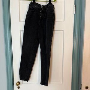 Agolde Fen Black Straight Leg Jeans